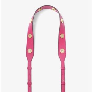 Michael Kors grommets leather shoulder strap